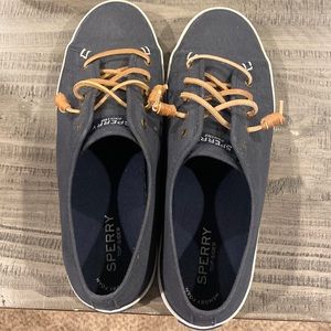 Sorry top sided shoes memory foam size 9 women’s navy blue